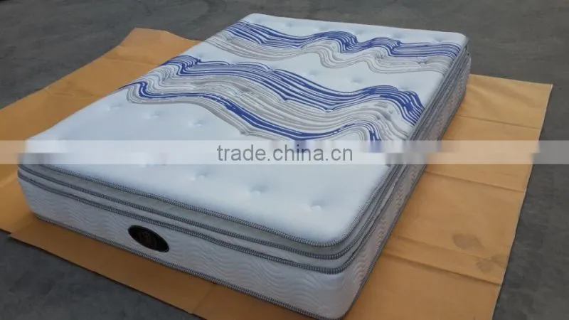 Royal luxury bedroom furniture memory foam pocket spring mattress