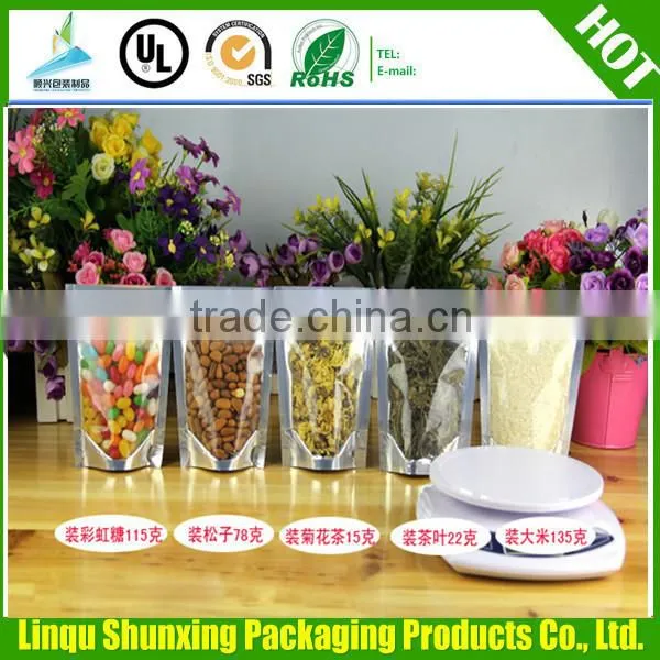 stand up pouch/ bag with zipper/aluminum foil plastic bag