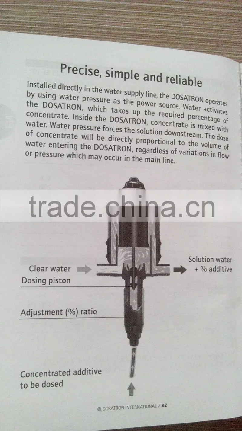 Top quality France import chicken drinking Dosatron medicator