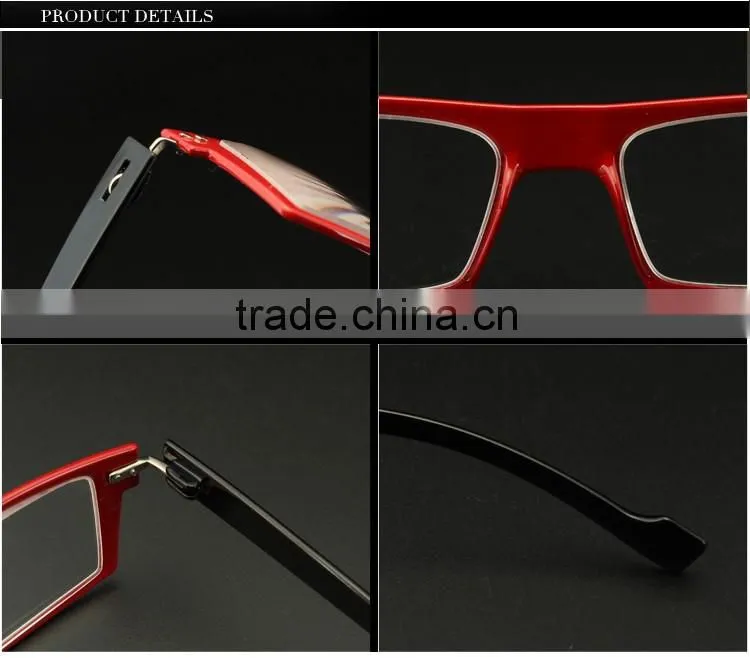 Square no screw TR90 reading glasses made in china