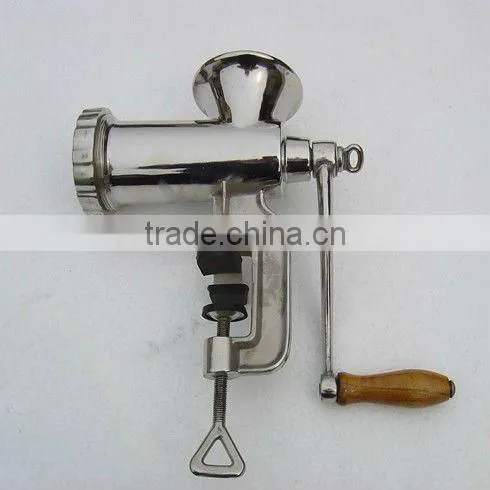 New enterprise hot sale home hand operated meat mincer stainless steel manual meat grinder good quality