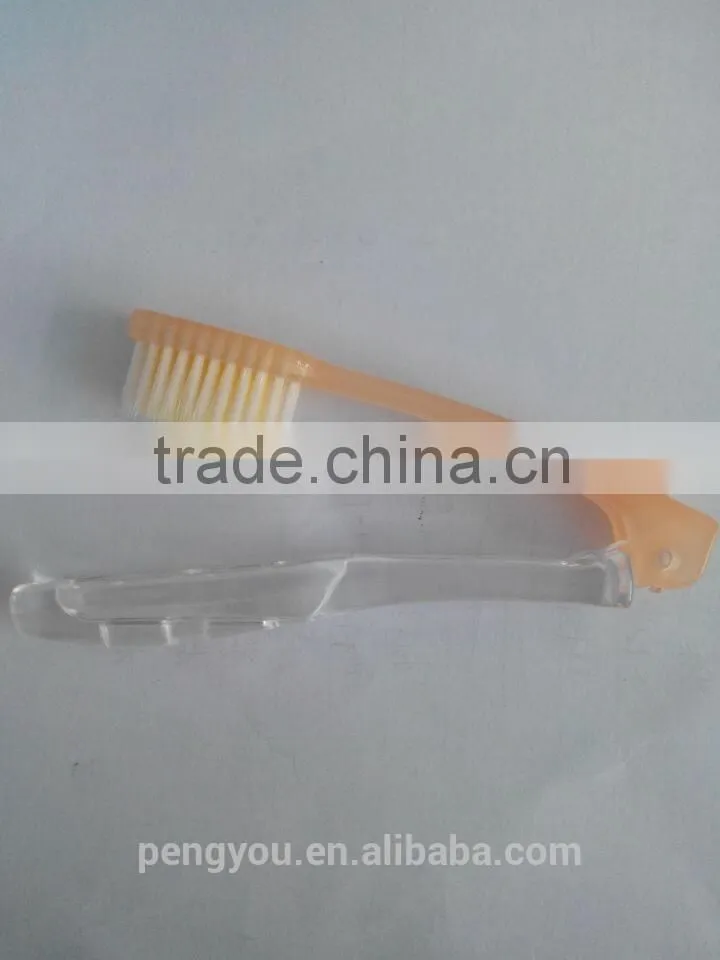 2014 high quality customized plastic travel folding toothbrush