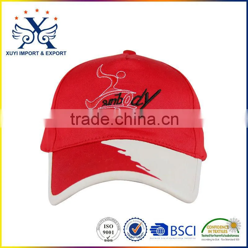 fashion hats caps custom embroidery wholesale cheap red 5 panel hats