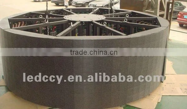360 degree viewing angle P20mm column shaped advertising led screen