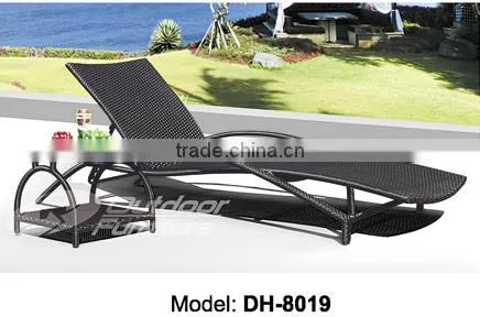 Brown Wicker Rattan Outdoor Furniture Sun Lounger(DH-8019)