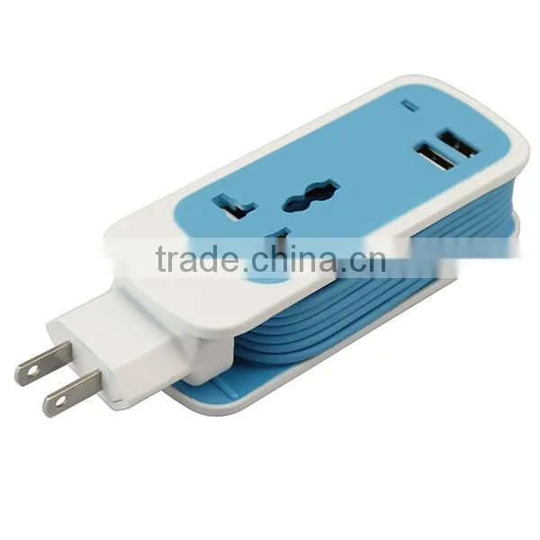 3 in 1 Dual USB Universal Socket Mini Home Travel Charger