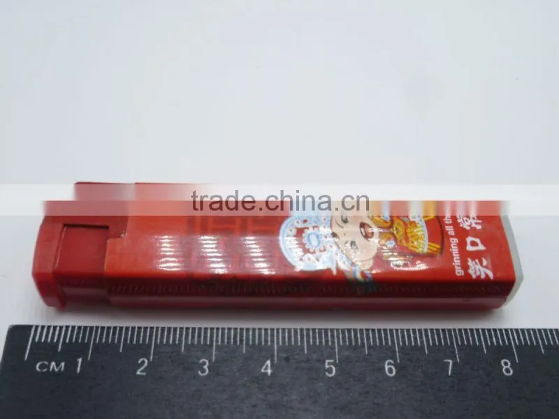 Red printing wrapped with paper refillable lighter