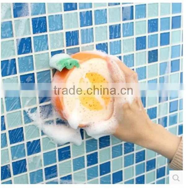 J195 4types Fruit Sponge Cleaning Cloth sponge scouring pad
