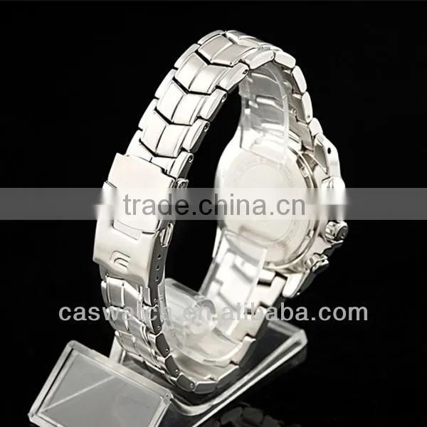 Classic mens stainless steel big case watch 5ATM water resistant chronograph watch