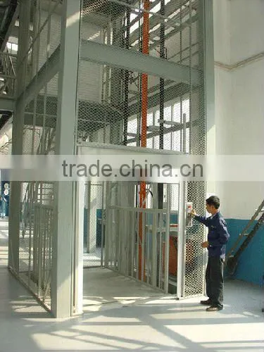hydraulic upright elevator 2tons cargo elevator
