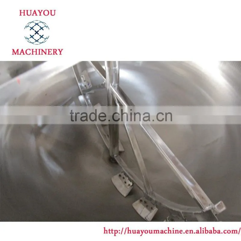 Industry Sanitary Double Jacketed Kettle with stirrer stainless steel cookware set