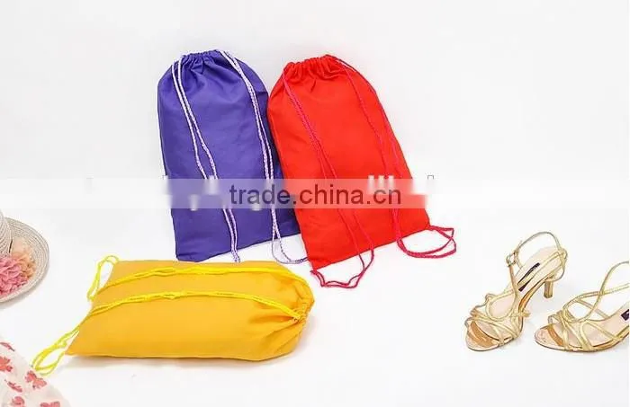 Customized printed drawstring shoe and bag polyester drawstring shoe bag