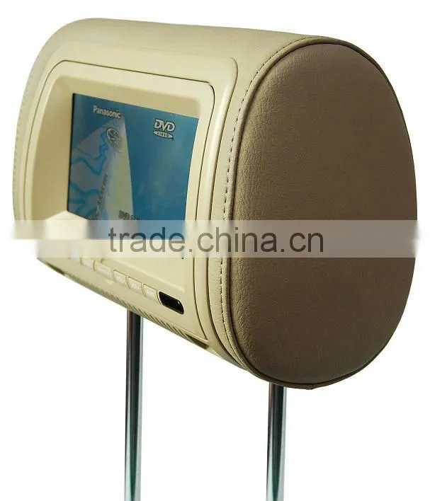 7" 16:9 Digital Panel Car Headrest DVD Player With Touch Screen For Optional