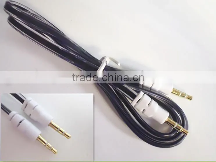 DC3.5 dual color transparent AUX cable /6 colors