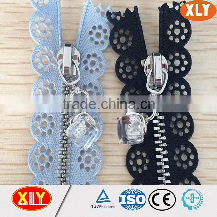 fashion garments accessory lace nylon zipper