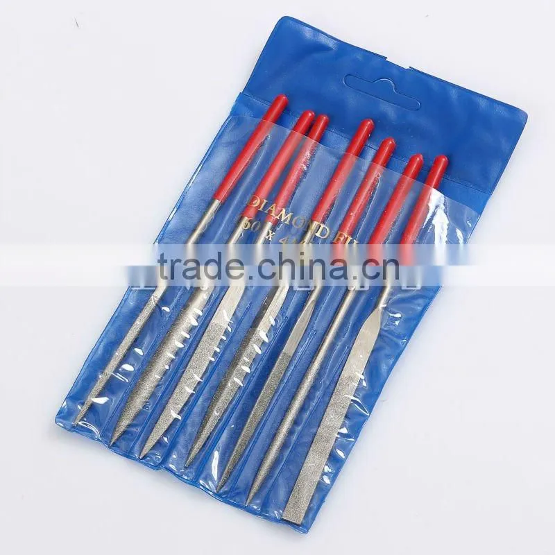electroplated diamond needle files set three square file