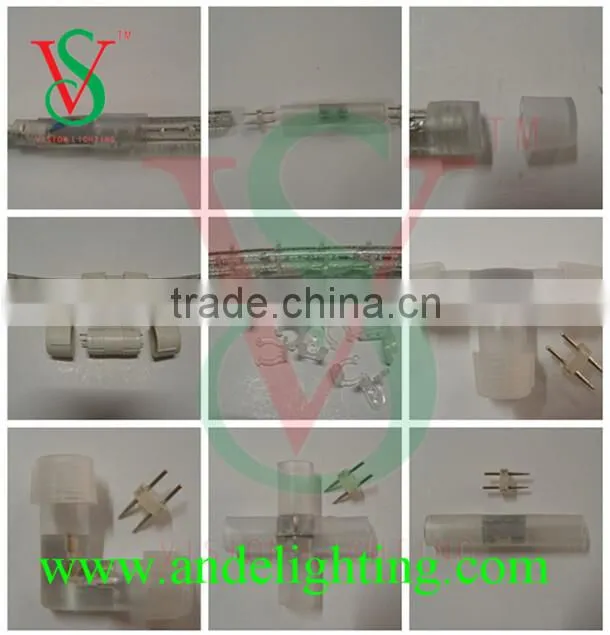 220-240V 10mm 5 stars round holiday led rope lighting