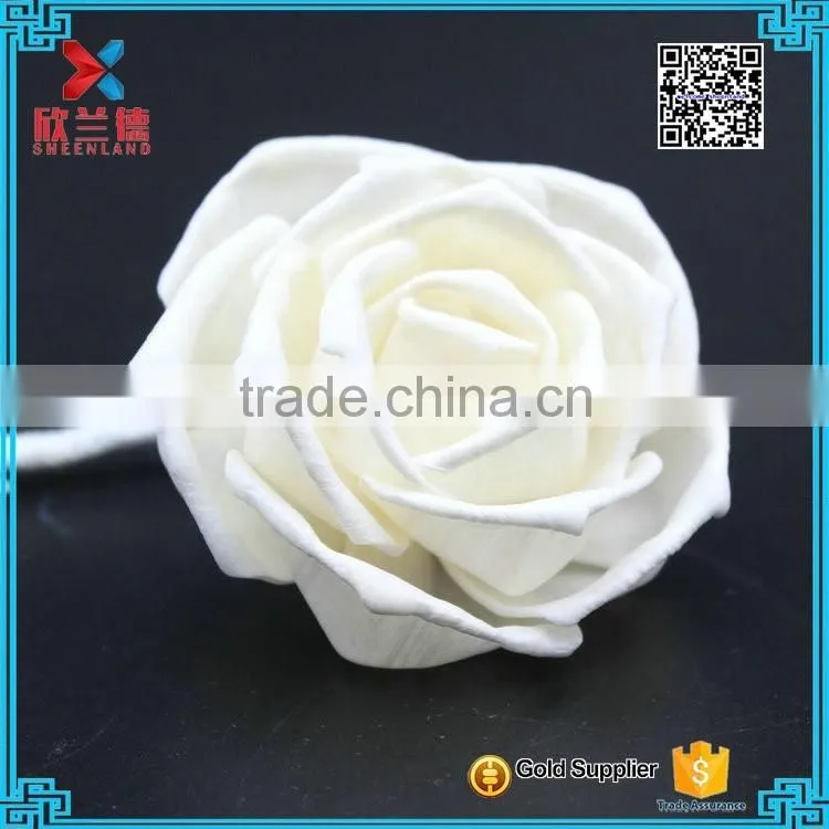 2016 wholesale rose shape natural wood sola flower diffuser