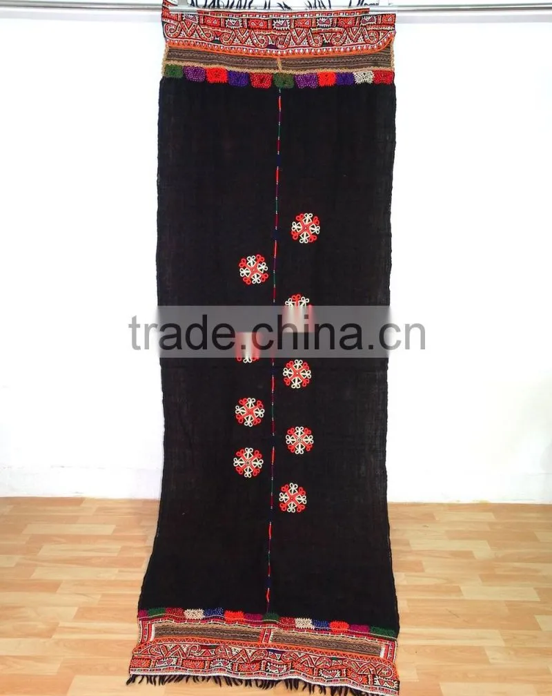 Antique Rabari Scarve Vintage Rabari Throw Gypsy Kutch Wool Throw Handmade Rabari Shawl Indian Rabari Wall Hanging Tapestry
