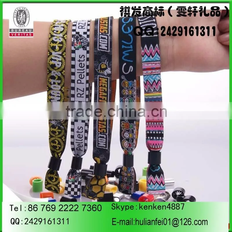 350*15mm colorful woven wristband