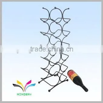 Factory good quality floor stand metal wine rack for wine