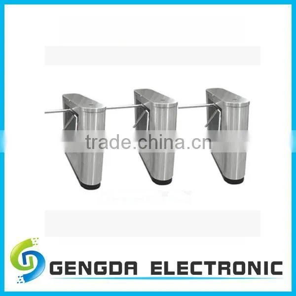 304 stainless steel low noise semi-automatic bridge type tripod turnstile with side and base board library security gate