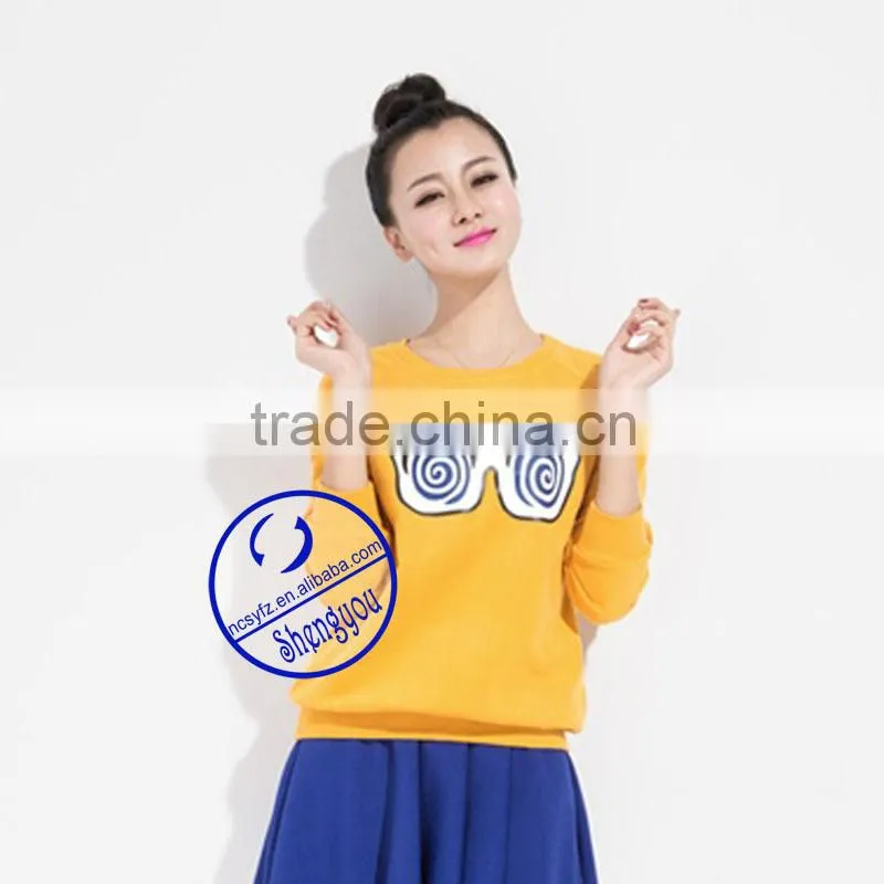 Women's classic fit Eco Friendly Pullover Hoodie/ New Style garment 2015