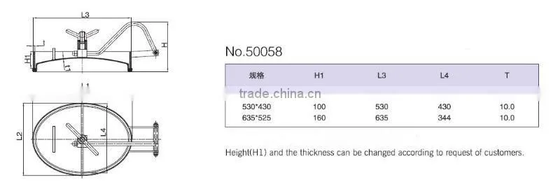 sanitary stainless steel round manhole