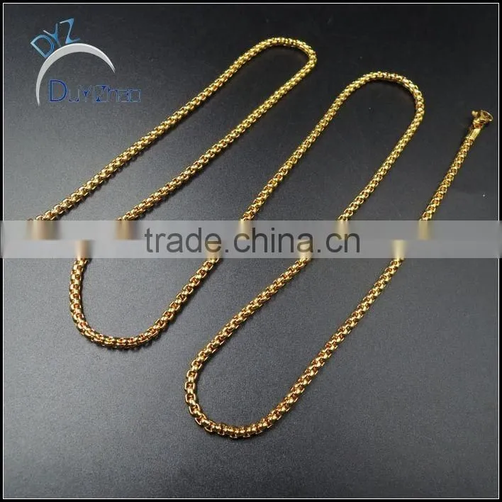 latest hip hop fake gold plated long chain necklace