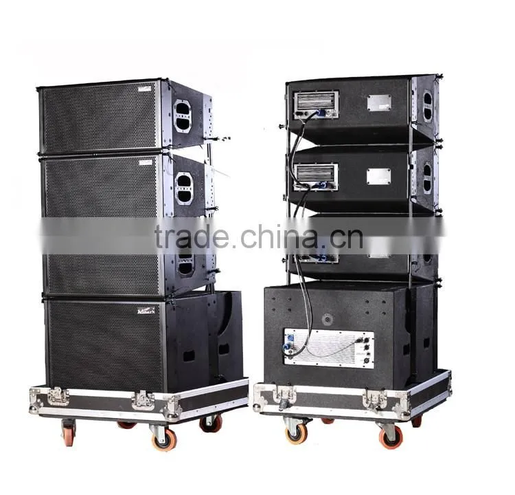 Admark active 3 way double 10" line array with calss-D amplifier and built-in DSP