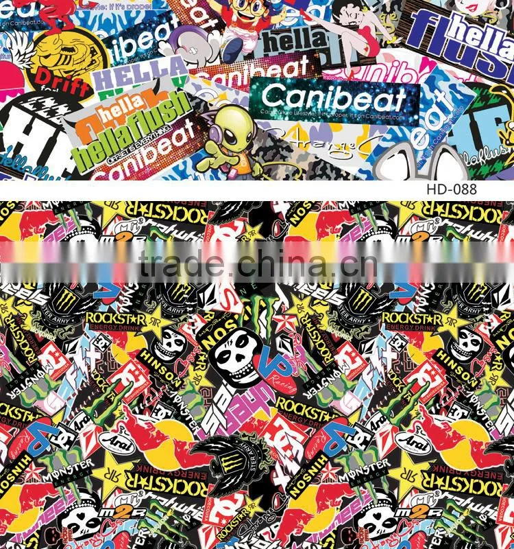 HD-083 Air Bubble Free High Definition Car Body Wrapping Film Design Bomb Sticker