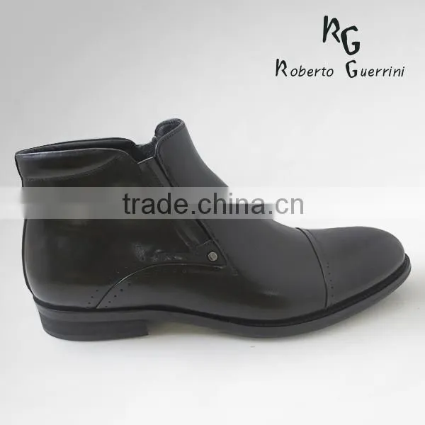 Italian Men Lace-Up Leather Boots Sheeps