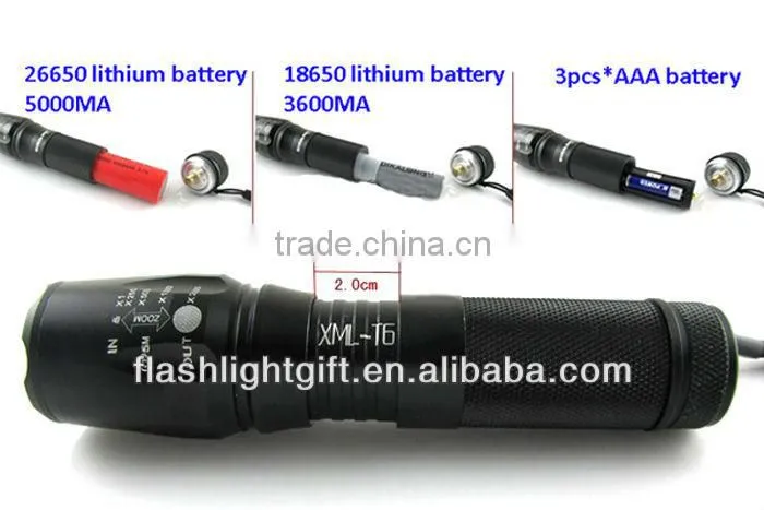 Cree T6 led rechargeable hand torch light