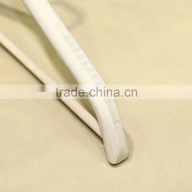 Anti slip Natural bamboo suit hanger for clothes display