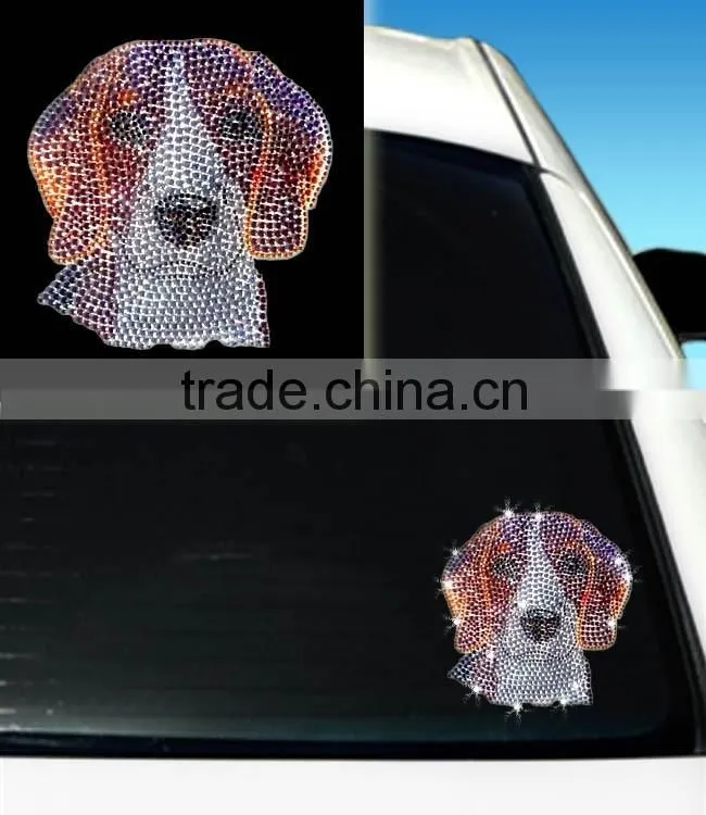 Crystal Pattern Design Lovely Dog Adhesive For Stickers