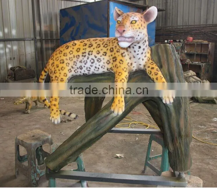 Fiberglass Life size Animal Statue leopard statue