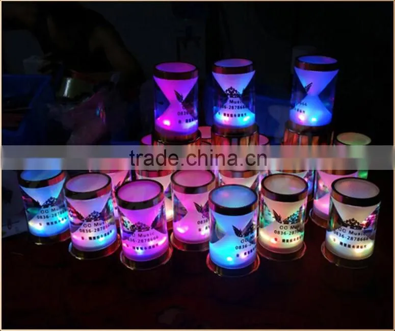 2016 Unique hourglass hotel restaurant bar led table lamp