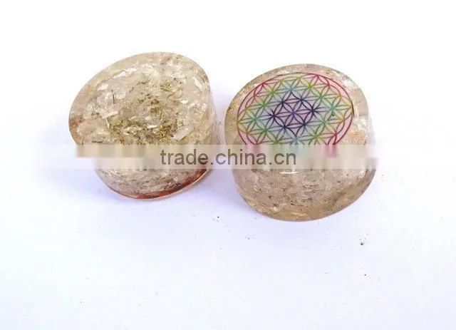 Crystal Quartz Chakra Flower Of Life Orgonite Energy Tower Buster