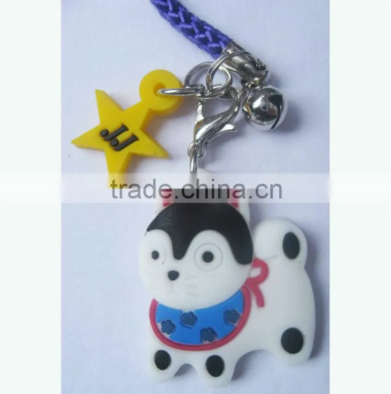 3D cartoon rubber keychain