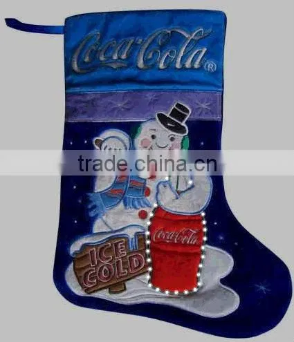 fiber optic christmas stocking with led