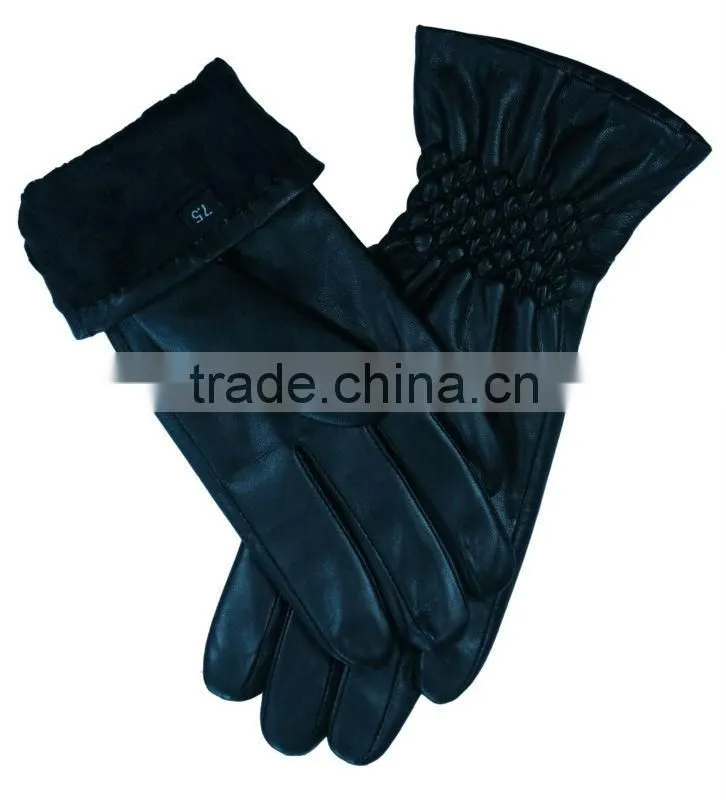 fashion leather material pigskin gloves