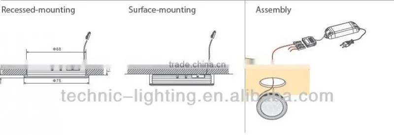 CCT dimmable round led under cabinet light