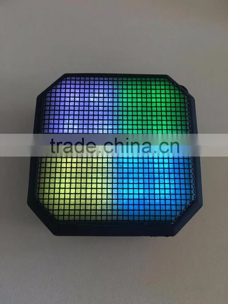 2016 new design led flashing light speaker with wireless bluetooth audio receiver 10000mah power bank