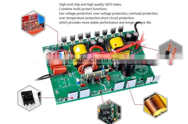 Chenf 5000W DC to AC Low consumption Adjustable Charger Off Grid Pure Sine Wave Inverter With Charger