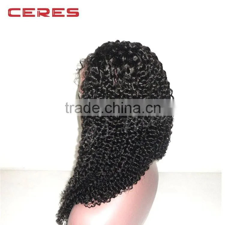 High quality virgin brazilian human hair natural color full lace wig with baby hair