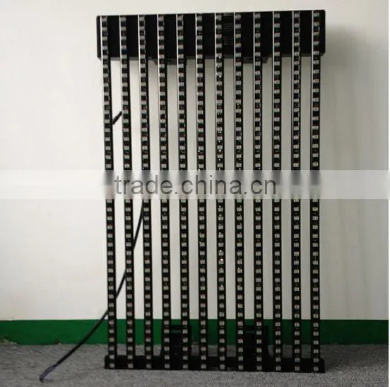 China cheap Outdoor transparent flexible led display / strip led display / curved led screen
