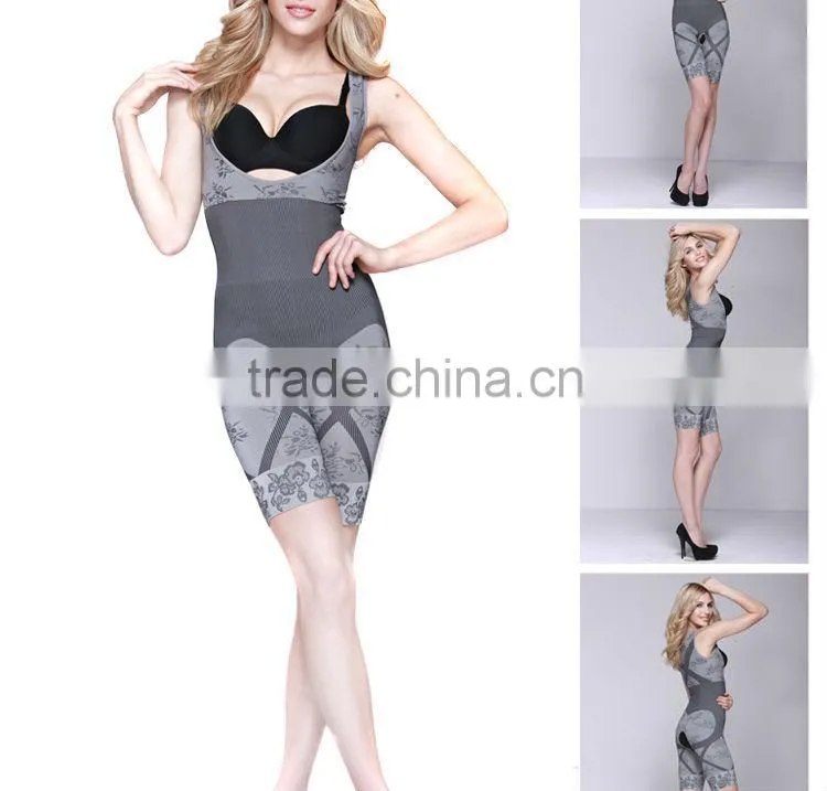 Bamboo Charcoal Seamless Slimming BodySuit ,Body Shaper Tummy Basque Corset 2XL-3XL
