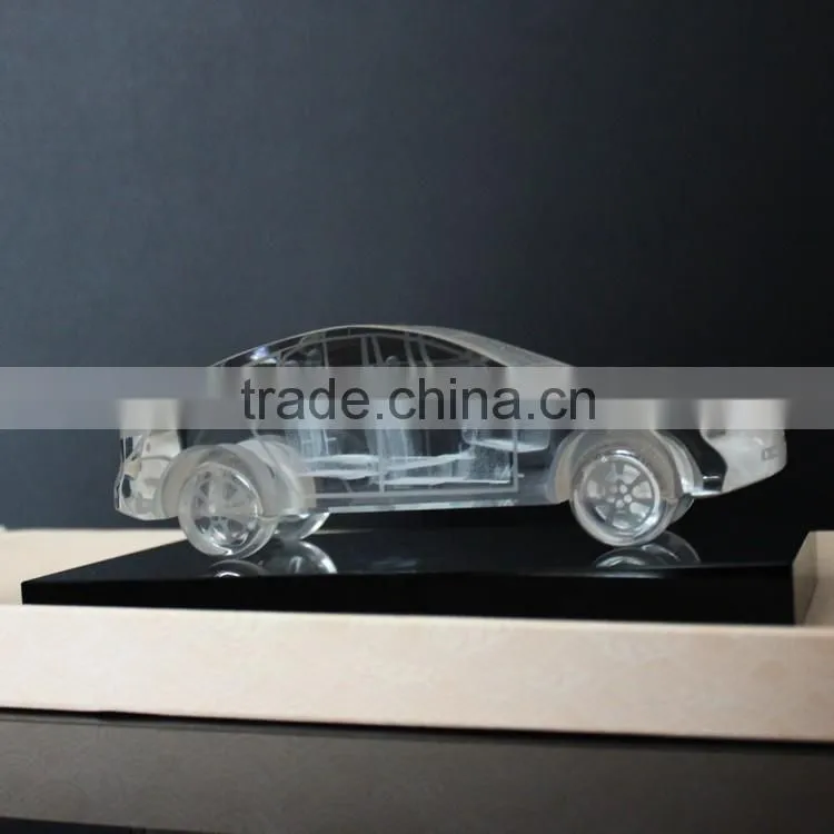 Custom crystal glass model car