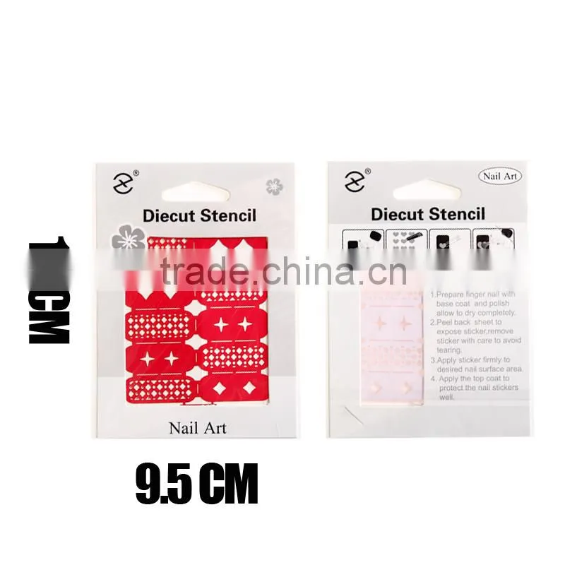 New Design Good Looking Fashion holiday nail art stickers hollow nail sticker