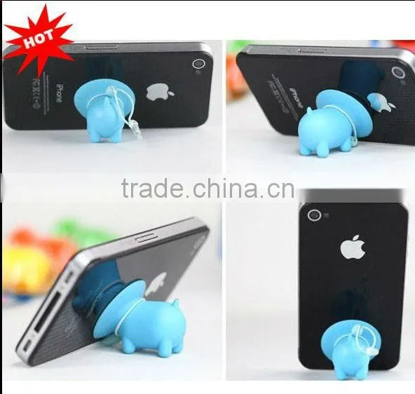 wholesale horn silicone phone sucker stand
